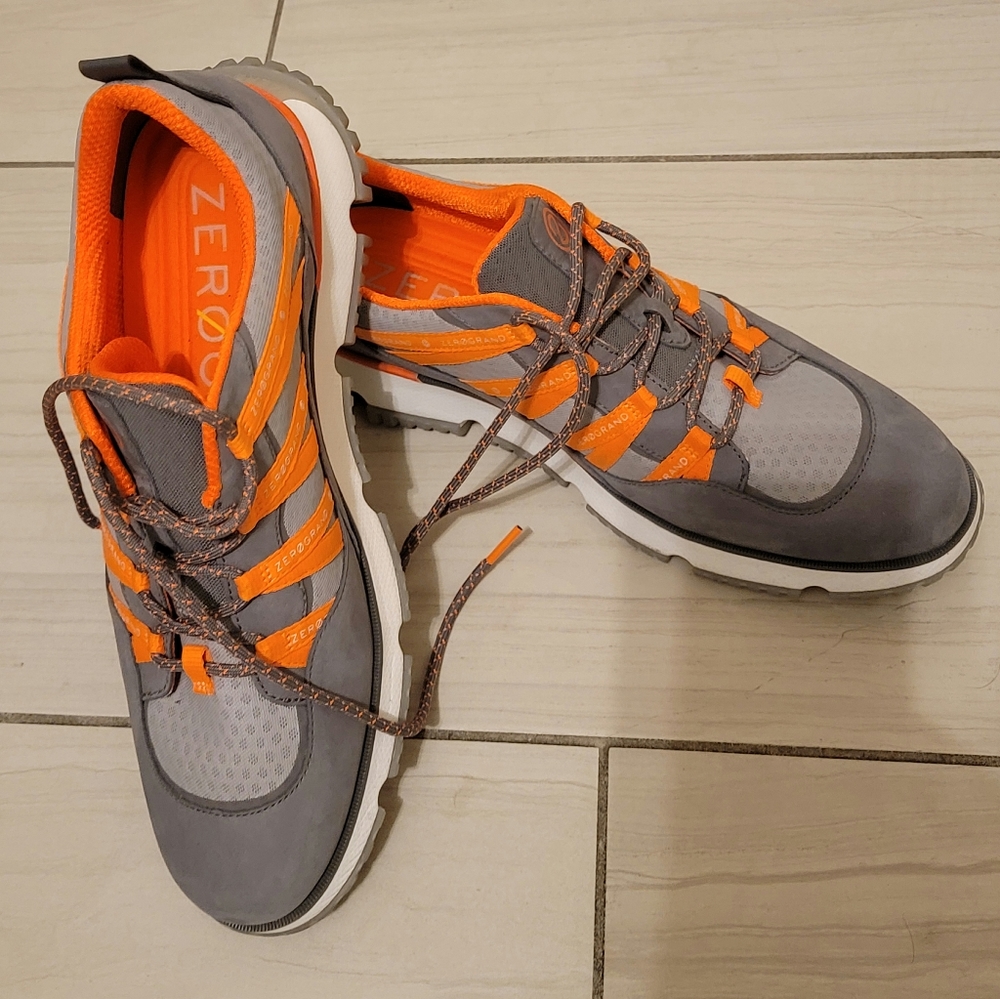 Cole haans size 12 grey and orange only worn 3 times